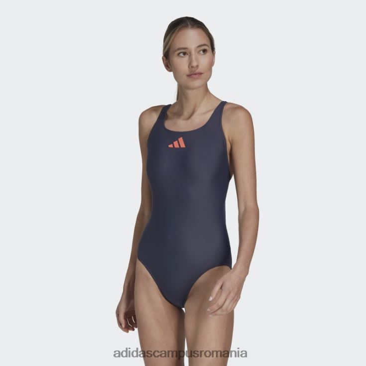 adidas campus romania Costum de baie cu logo cu 3 bare bleumarin femei bleumarin/coral J266N216639