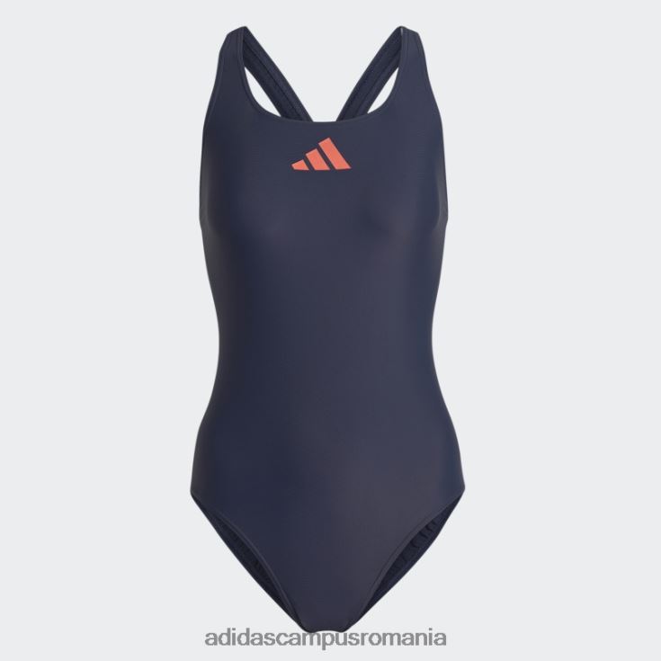 adidas campus romania Costum de baie cu logo cu 3 bare bleumarin femei bleumarin/coral J266N216639