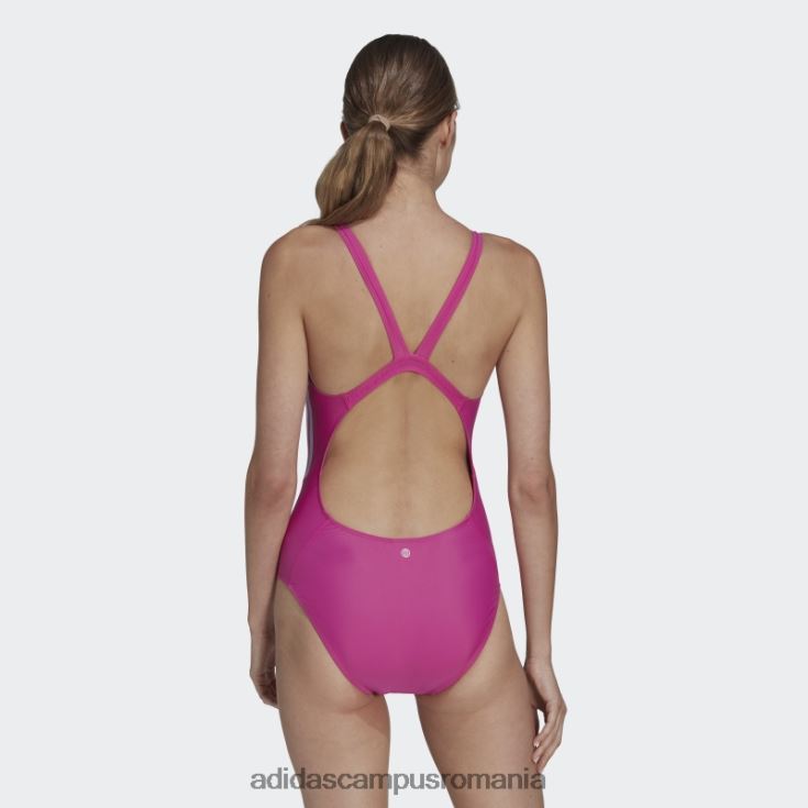 adidas campus romania Costum de baie mijlociu cu 3 dungi fucsia femei fucsia/alb J266N216964