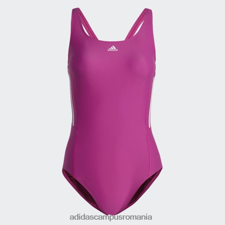 adidas campus romania Costum de baie mijlociu cu 3 dungi fucsia femei fucsia/alb J266N216964