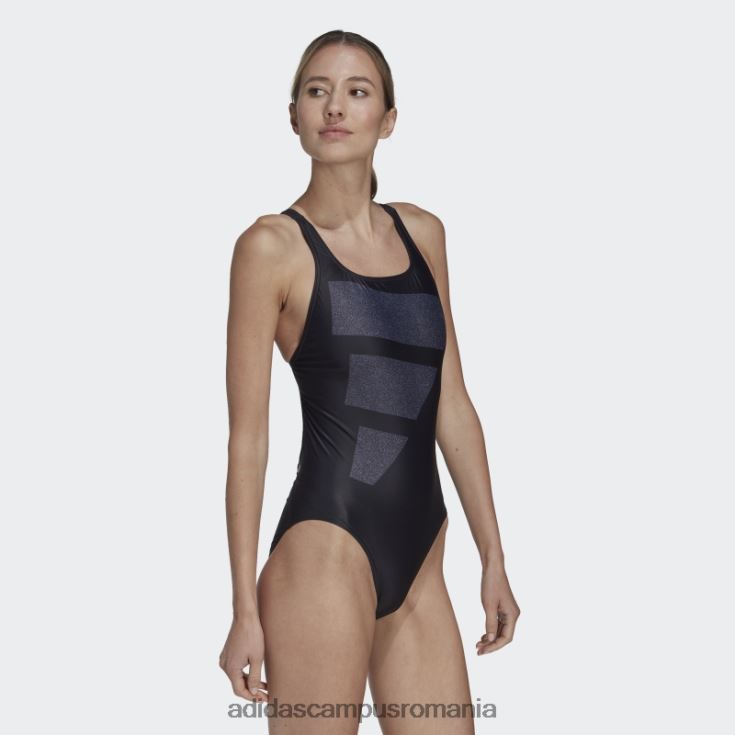 adidas campus romania alb baruri mari grafice costum de baie moda femei negru/argintiu violet/alb J266N210297