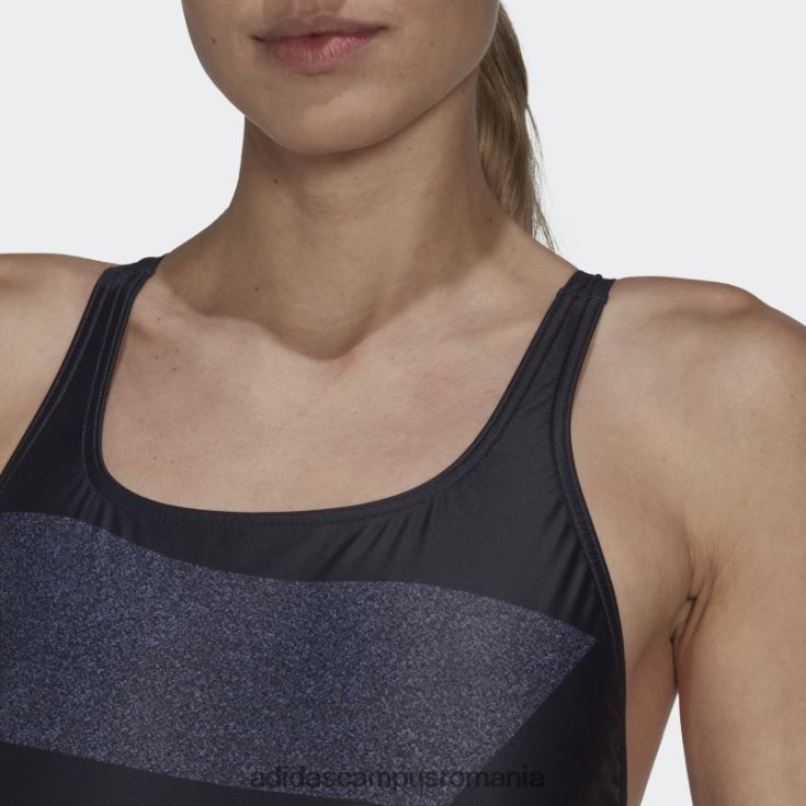 adidas campus romania alb baruri mari grafice costum de baie moda femei negru/argintiu violet/alb J266N210297