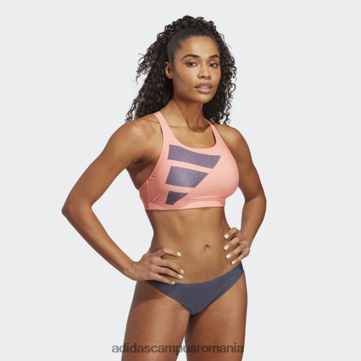 adidas campus romania baruri mari bikini coral femei coral/marine/alb J266N29710