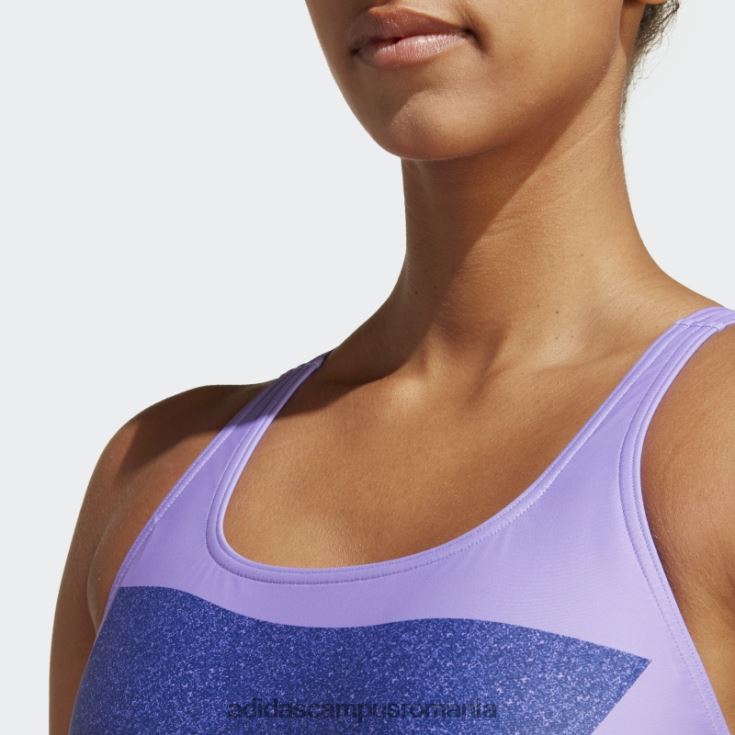 adidas campus romania costum de baie cu grafic violet baruri mari femei violet/albastru victorie/alb J266N217057