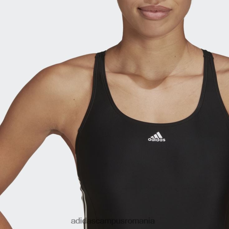 adidas campus romania costum de baie negru cu 3 dungi mijlocii femei alb negru J266N216606