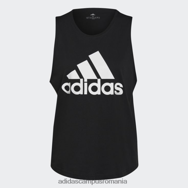 adidas campus romania esențiale bluză cu logo mare alb fashion femei alb negru J266N22548