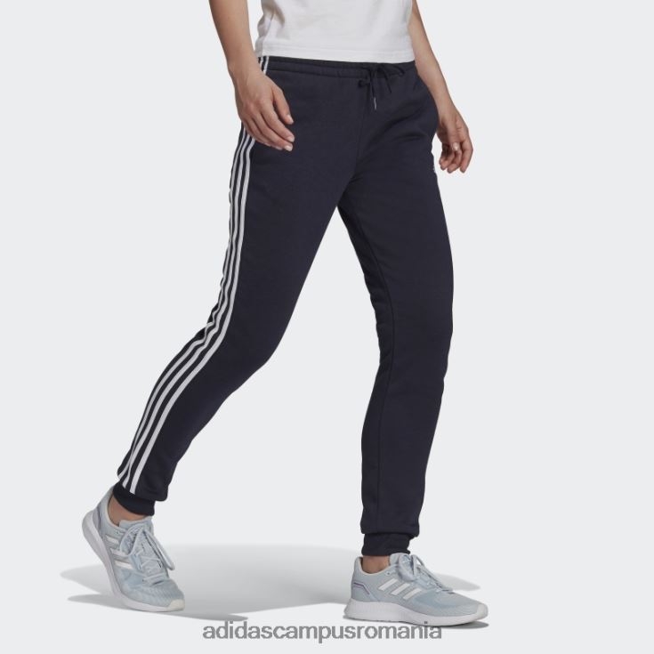 adidas campus romania essentials fleece pantaloni cu 3 dungi cerneală femei cerneală/alb J266N22714
