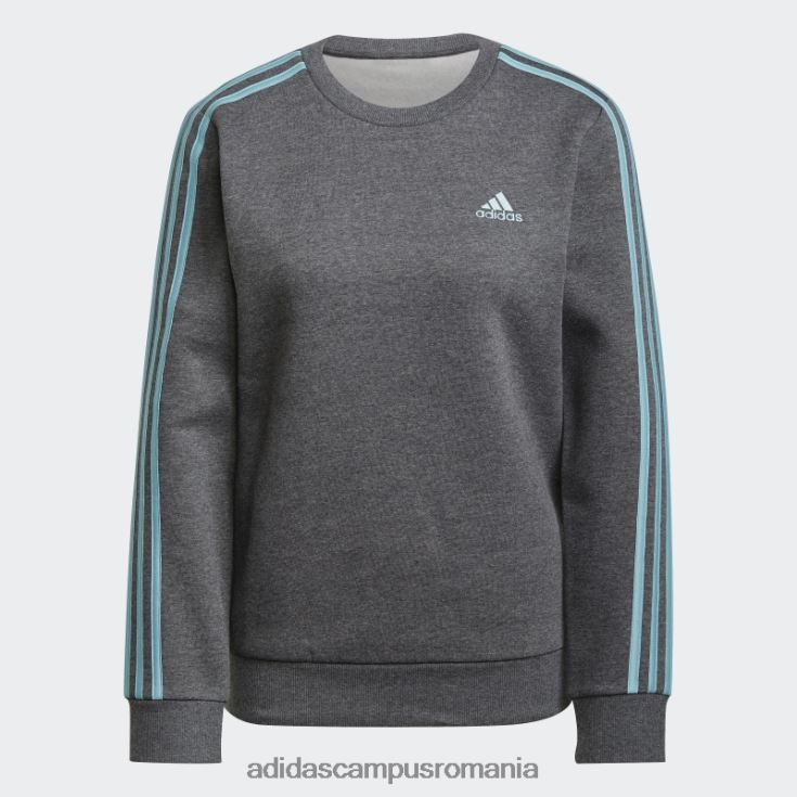 adidas campus romania hanorac fleece cu 3 dungi gri închis, negru femei gri închis erica/mentă ton J266N22990