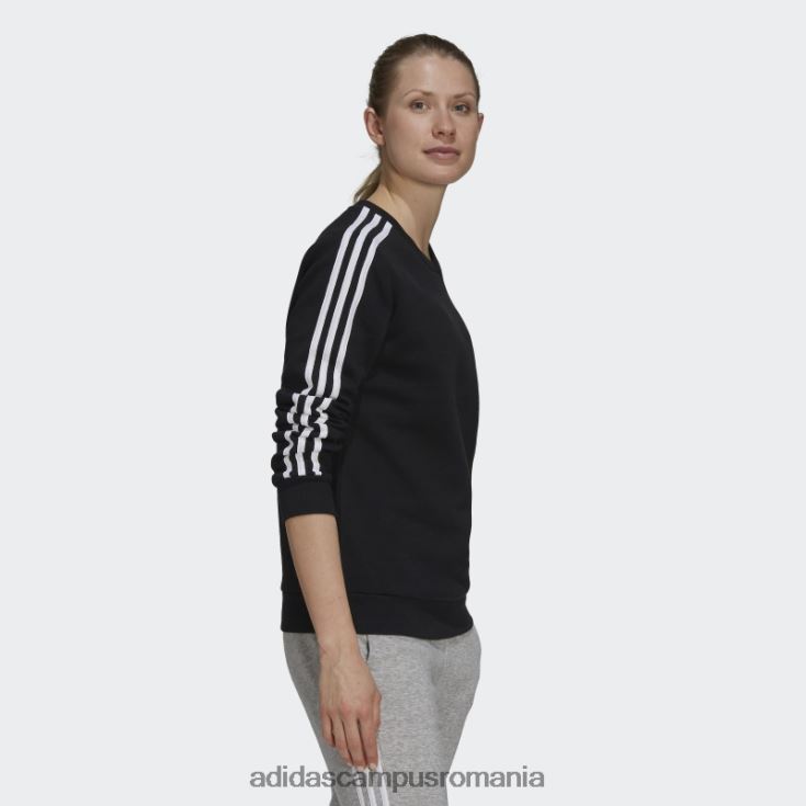 adidas campus romania hanorac fleece cu 3 dungi negru adidas femei alb negru J266N22994