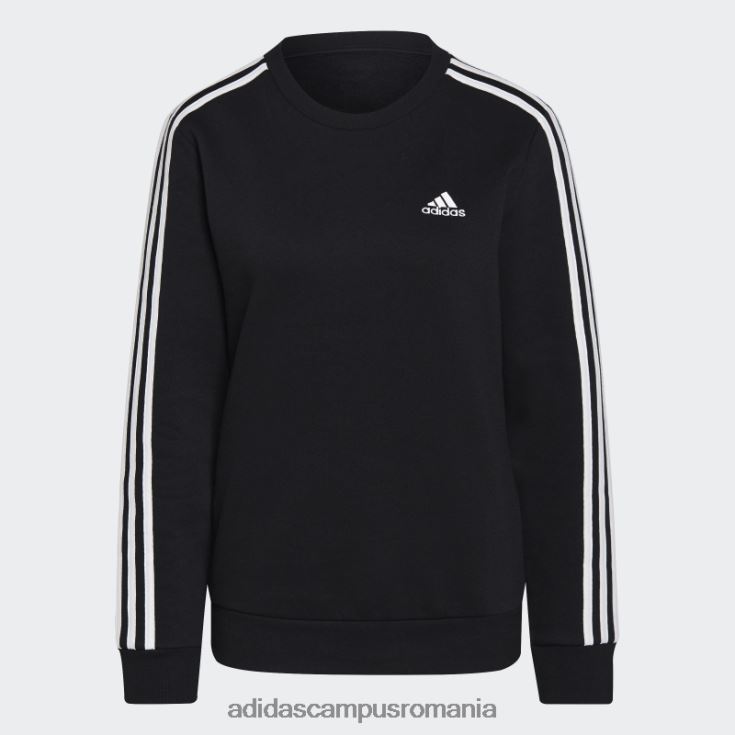 adidas campus romania hanorac fleece cu 3 dungi negru adidas femei alb negru J266N22994