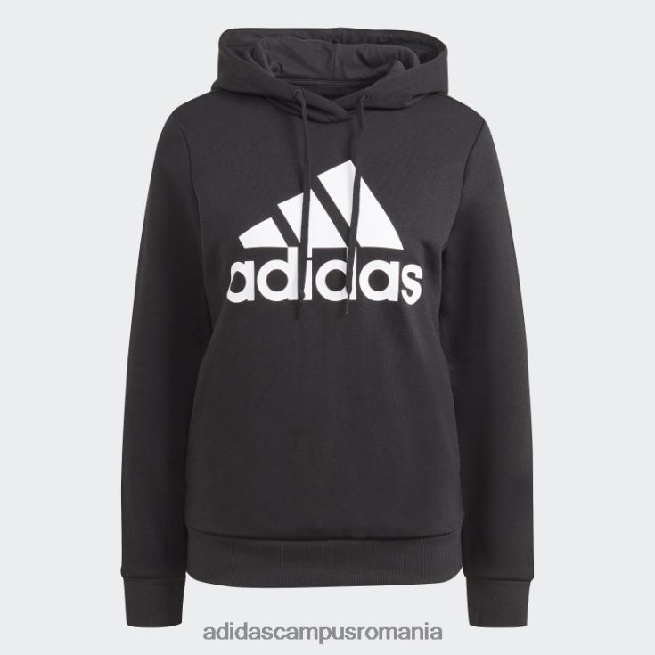adidas campus romania hanorac negru din fleece cu logo essentials femei alb negru J266N23187