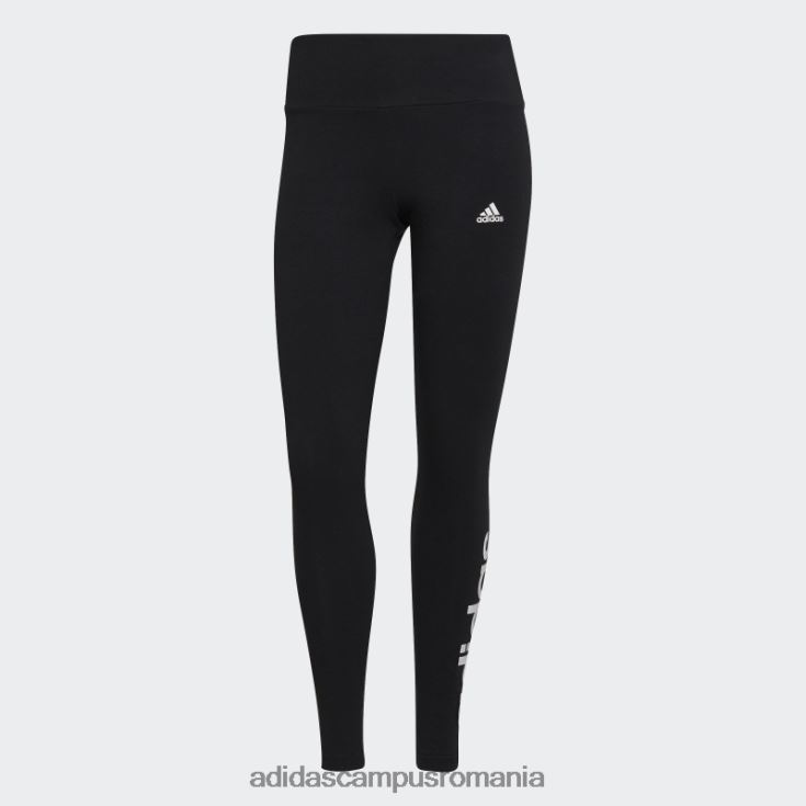 adidas campus romania leggings cu logo cu talie înaltă, negru adidas femei alb negru J266N23732
