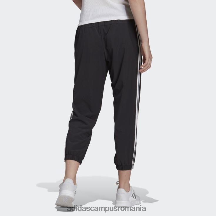 adidas campus romania pantaloni adidas 7/8 țesuți cu 3 dungi negru essentials femei alb negru J266N23753