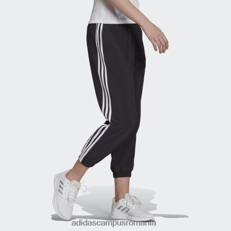 adidas campus romania pantaloni adidas 7/8 țesuți cu 3 dungi negru essentials femei alb negru J266N23753