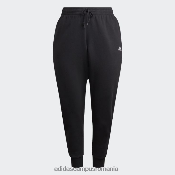 adidas campus romania pantaloni fleece cu 3 dungi (plus mărime) negri adidas femei alb negru J266N23210