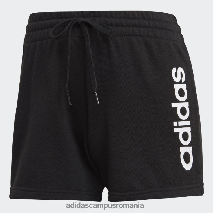 adidas campus romania pantaloni scurți cu logo subțire essentials alb fierbinte femei alb negru J266N23258
