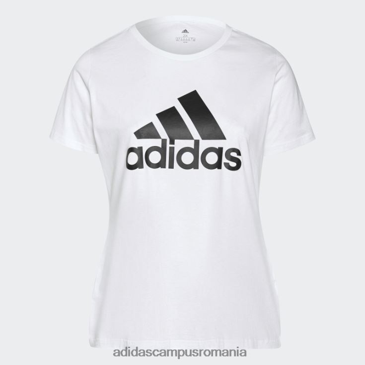 adidas campus romania tricou alb cu logo essentials (mărime plus) femei alb negru J266N22758