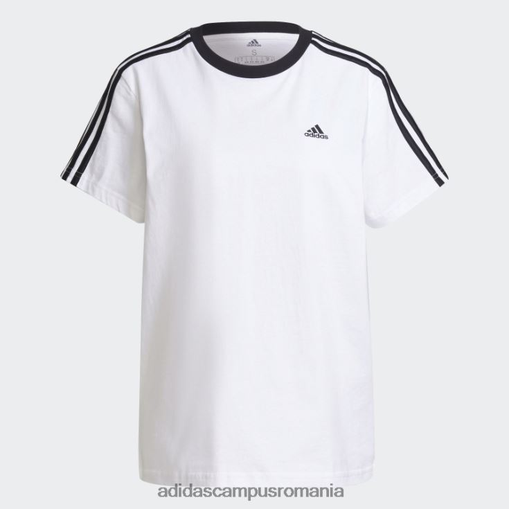 adidas campus romania tricou alb essentials cu 3 dungi femei alb negru J266N22776