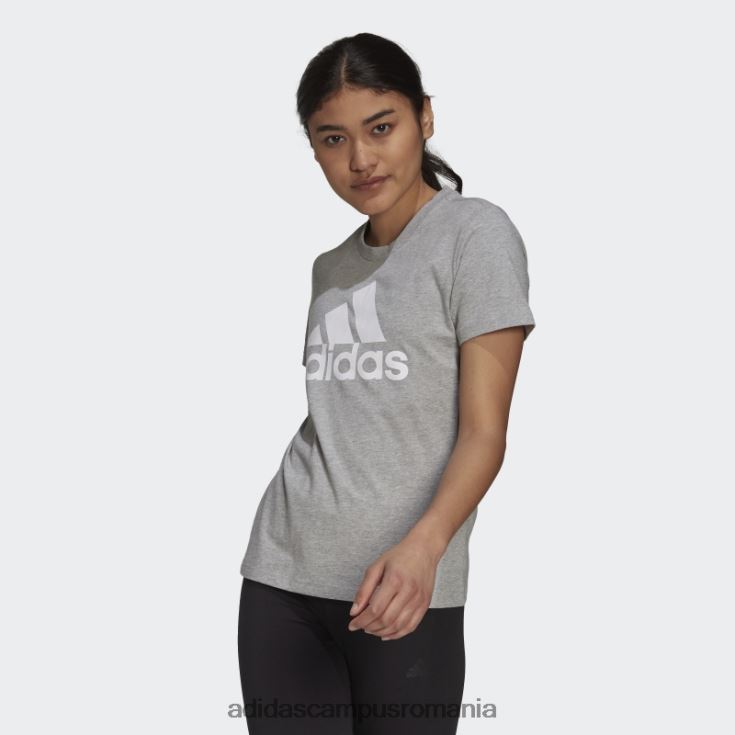 adidas campus romania tricou cu logo essentials gri mediu femei gri mediu/alb J266N22567