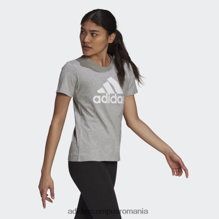 adidas campus romania tricou cu logo essentials gri mediu femei gri mediu/alb J266N22567