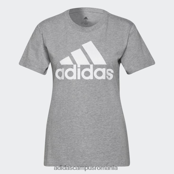 adidas campus romania tricou cu logo essentials gri mediu femei gri mediu/alb J266N22567
