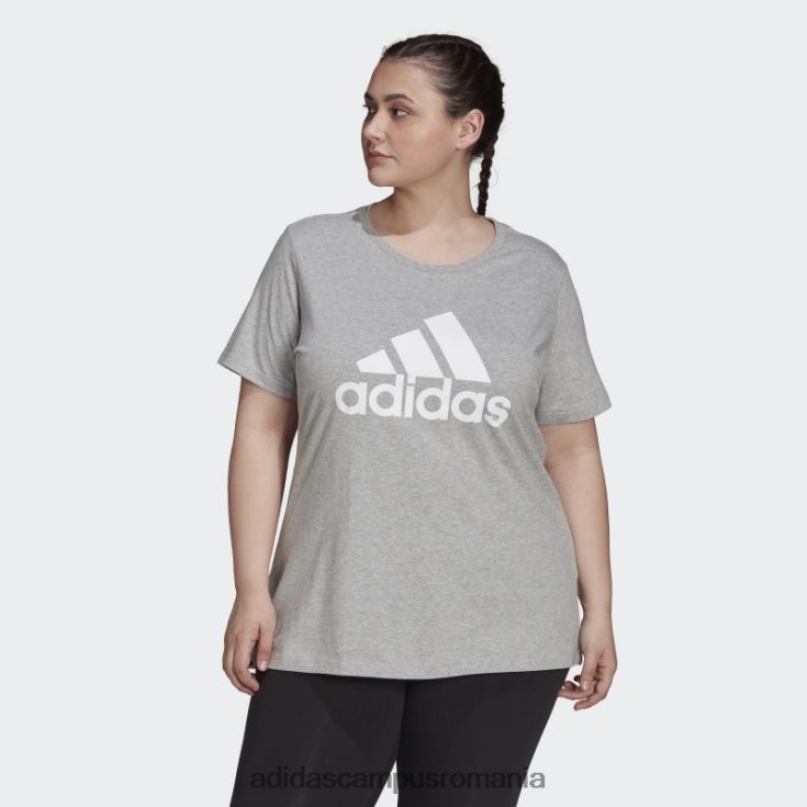 adidas campus romania tricou cu logo essentials (mărime plus) gri mediu femei gri mediu/alb J266N23020