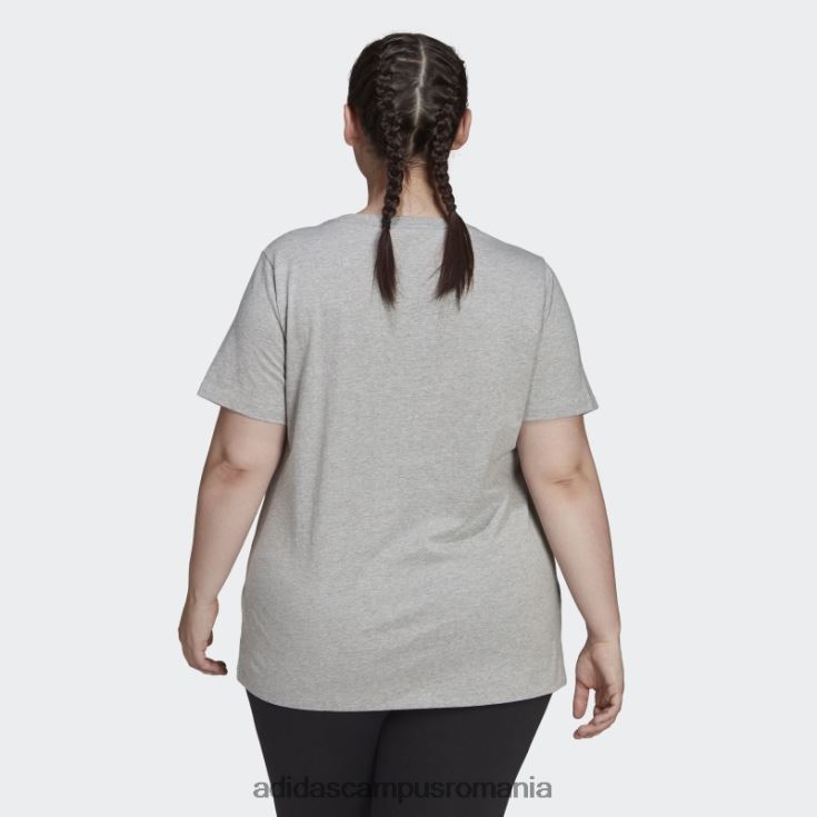 adidas campus romania tricou cu logo essentials (mărime plus) gri mediu femei gri mediu/alb J266N23020