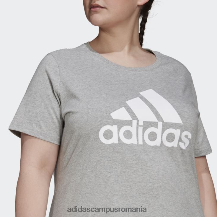 adidas campus romania tricou cu logo essentials (mărime plus) gri mediu femei gri mediu/alb J266N23020