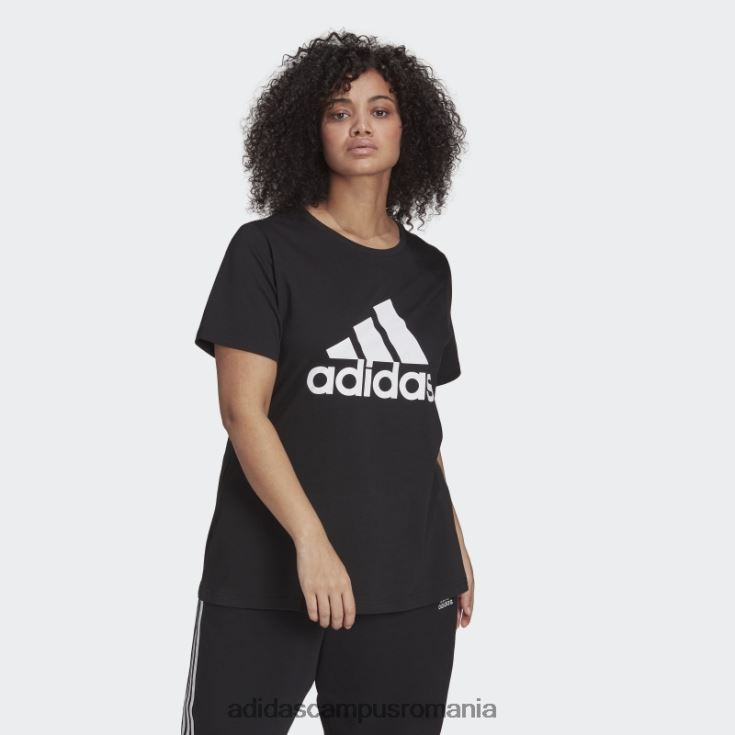 adidas campus romania tricou cu logo fashion essentials (mărime plus) alb femei alb negru J266N22993