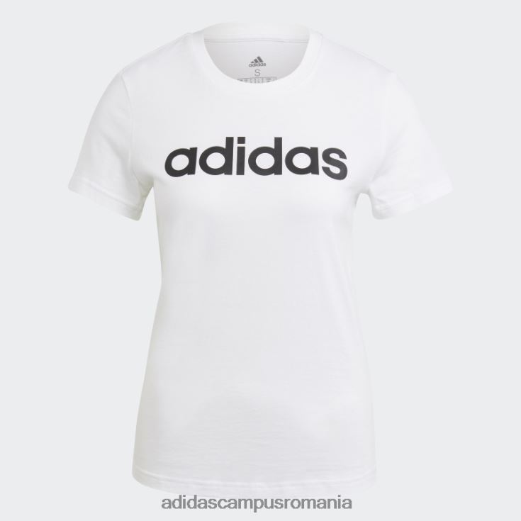 adidas campus romania tricou subțire cu logo essentials alb femei alb negru J266N22266