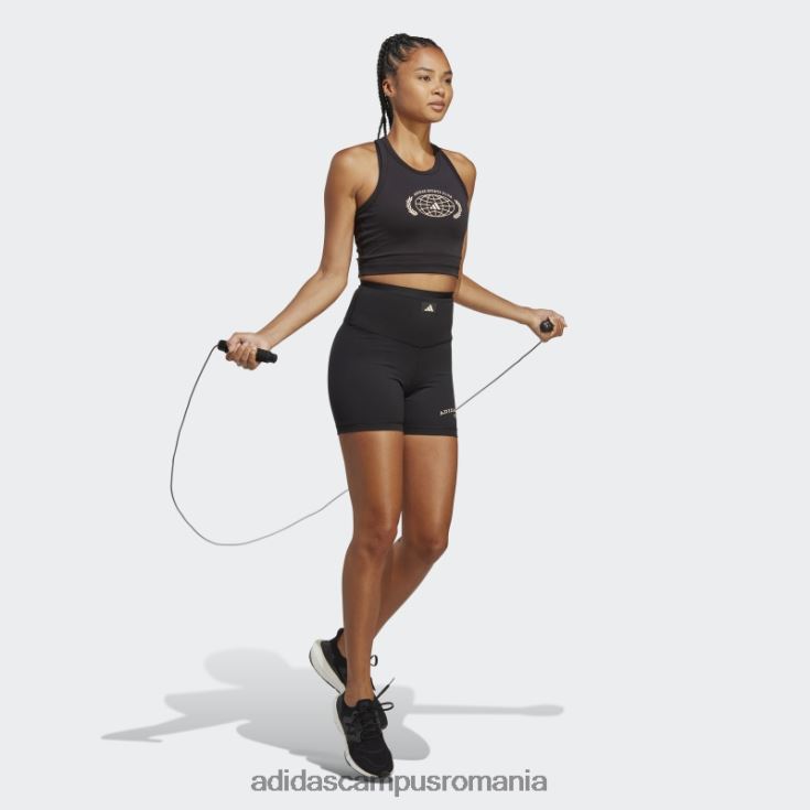 adidas campus romania Club sportiv crop graphic tank top negru femei negru J266N22347