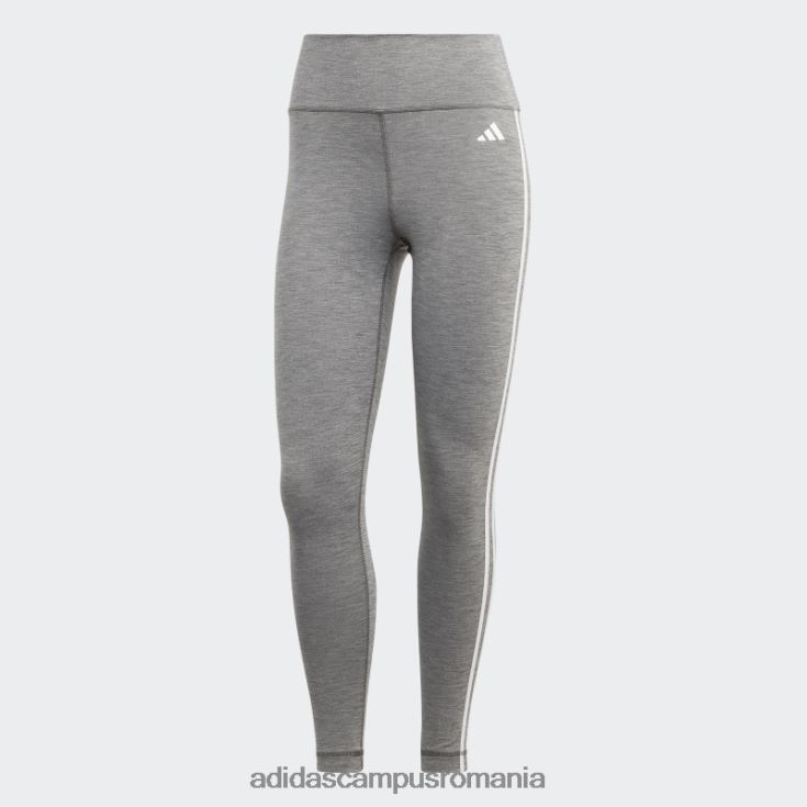 adidas campus romania Elemente esențiale pentru trenuri, gri închis, cu trei dungi, jambiere 7/8 cu talie înaltă femei erica gri închis J266N29550