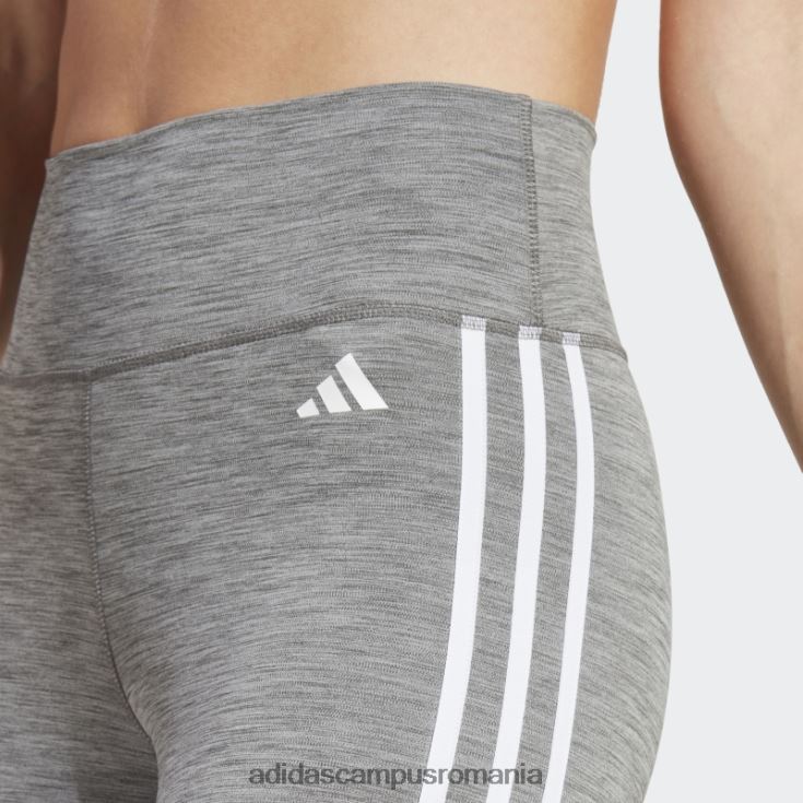 adidas campus romania Elemente esențiale pentru trenuri, gri închis, cu trei dungi, jambiere 7/8 cu talie înaltă femei erica gri închis J266N29550