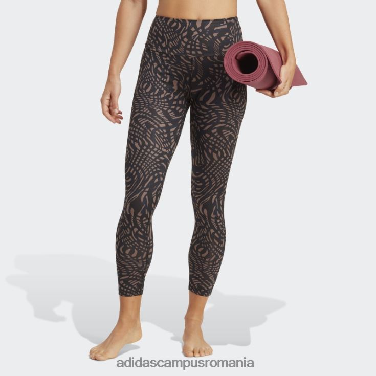 adidas campus romania Jambiere 7/8 imprimate cu elemente esențiale yoga negre femei cerneala neagra J266N216468