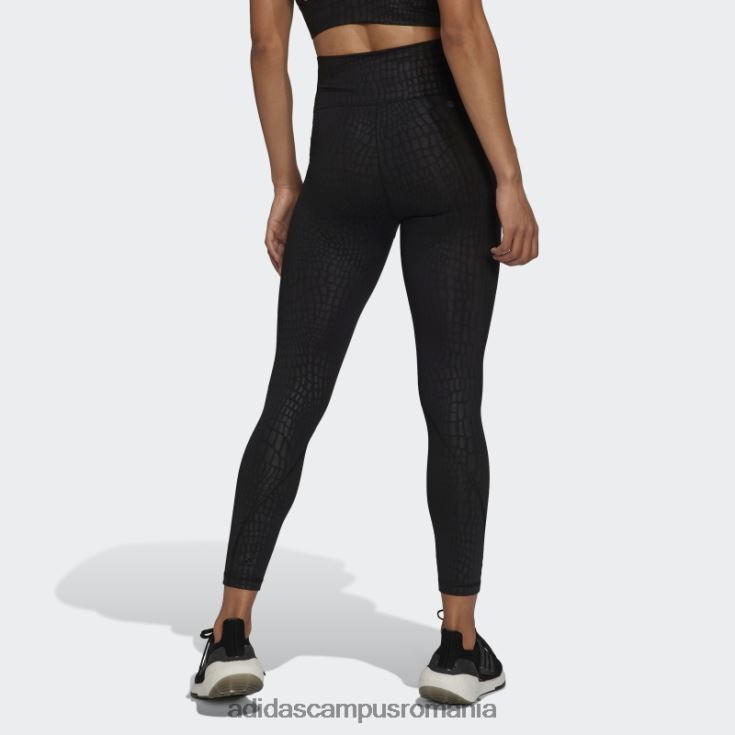 adidas campus romania Leggings optime training croc emboss 7/8 negru femei negru J266N210724