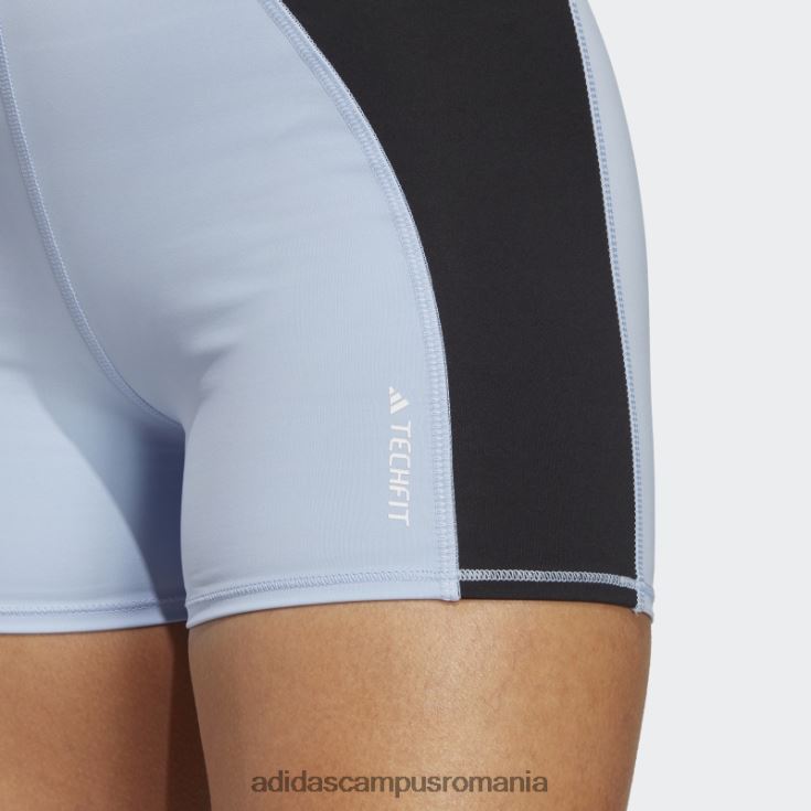 adidas campus romania Leggings scurti techfit colorblock 3 inch albastru zori femei albastru zori/curte verde/negru J266N210837
