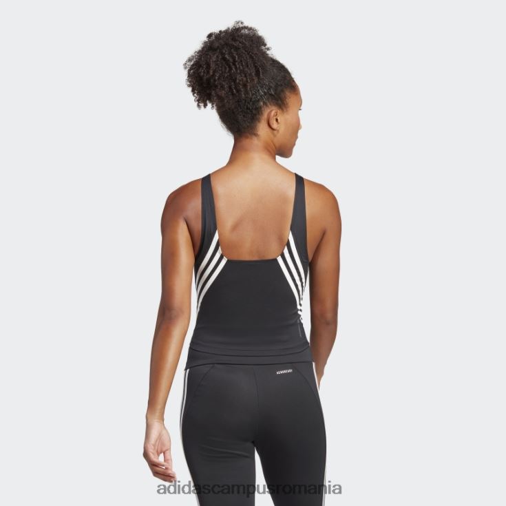 adidas campus romania Tren icons 3-stripe tank top negru femei alb negru J266N217317