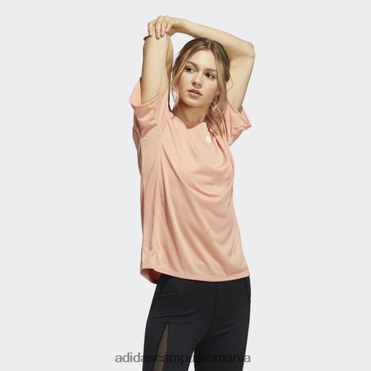 adidas campus romania Tricou aeroready cu 3 dungi pentru antrenament pentru blush ambiental femei fard ambiental J266N23208