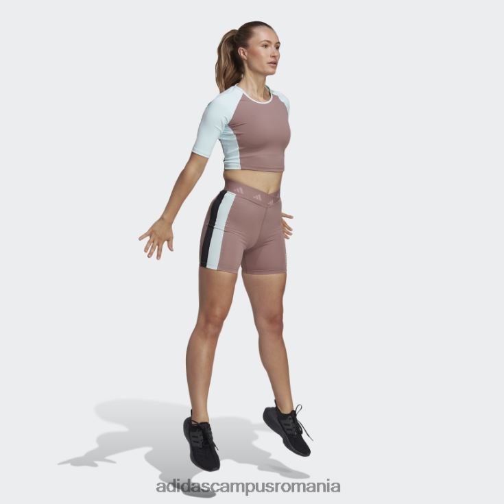 adidas campus romania Tricou crop de antrenament hyperglam violet femei violet/albastru J266N23044