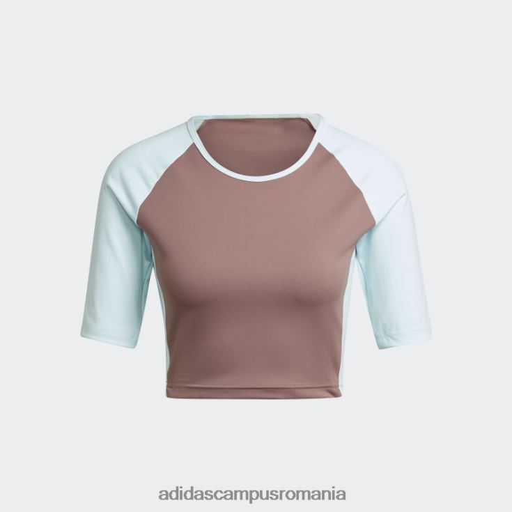 adidas campus romania Tricou crop de antrenament hyperglam violet femei violet/albastru J266N23044