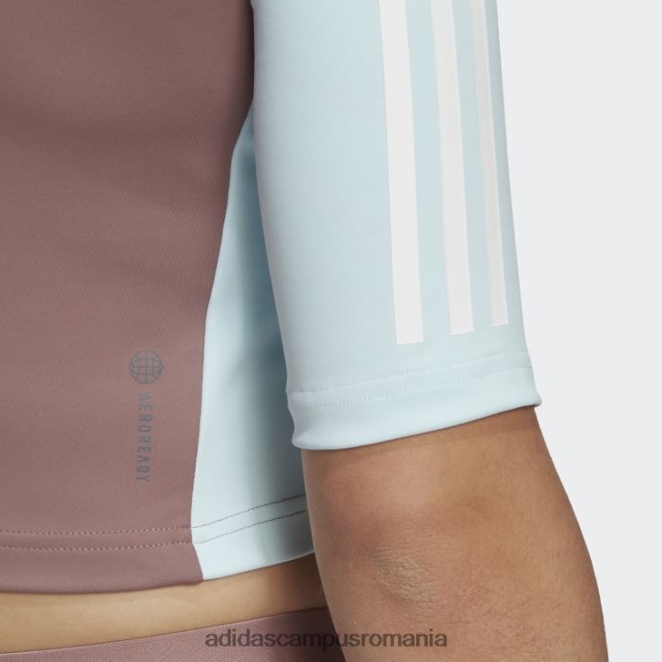 adidas campus romania Tricou crop de antrenament hyperglam violet femei violet/albastru J266N23044
