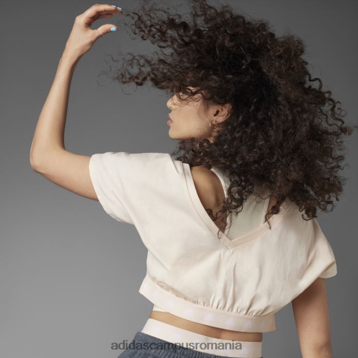 adidas campus romania Tricou de bumbac decupat hyperglam portocaliu femei portocaliu/alb J266N29499