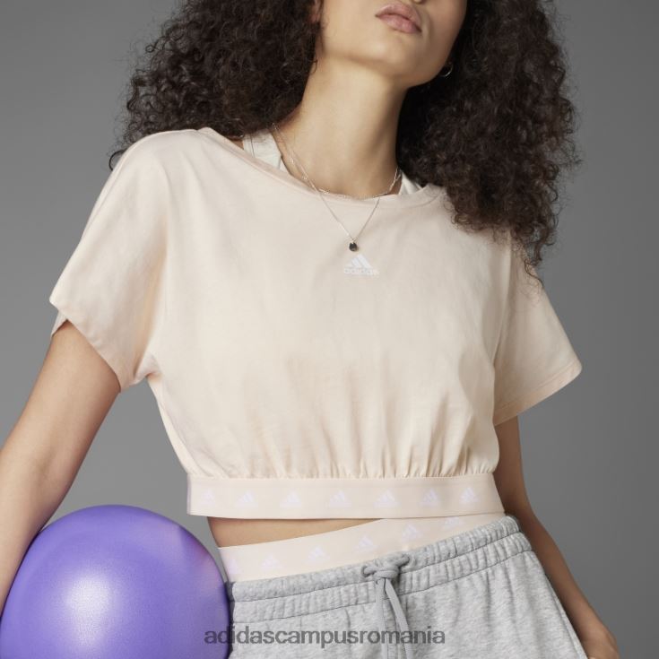 adidas campus romania Tricou de bumbac decupat hyperglam portocaliu femei portocaliu/alb J266N29499