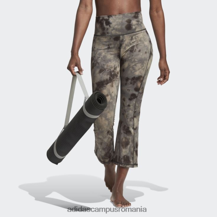 adidas campus romania Yoga studio pământ evazat 7/8 jambiere aluminiu adidas femei aluminiu/carbon J266N210674