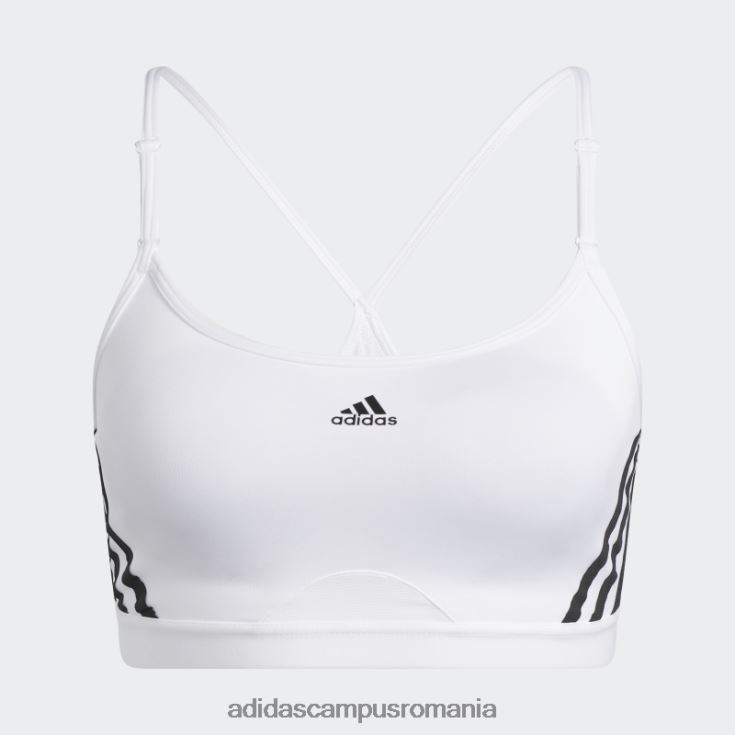 adidas campus romania aeroreact antrenament light-support sutien cu 3 dungi alb fashion femei alb negru J266N28914