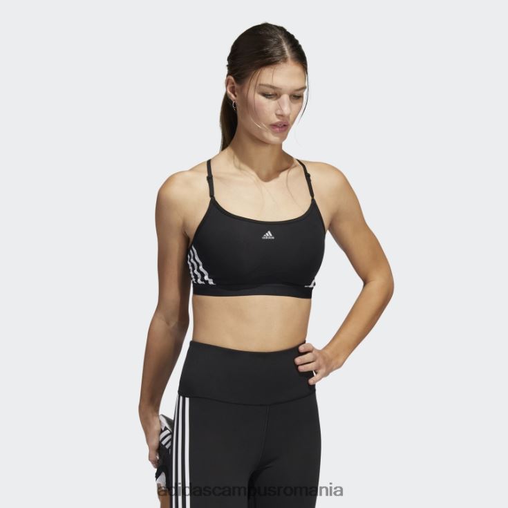 adidas campus romania aeroreact antrenament light-support sutien cu 3 dungi negru fierbinte femei alb negru J266N28922