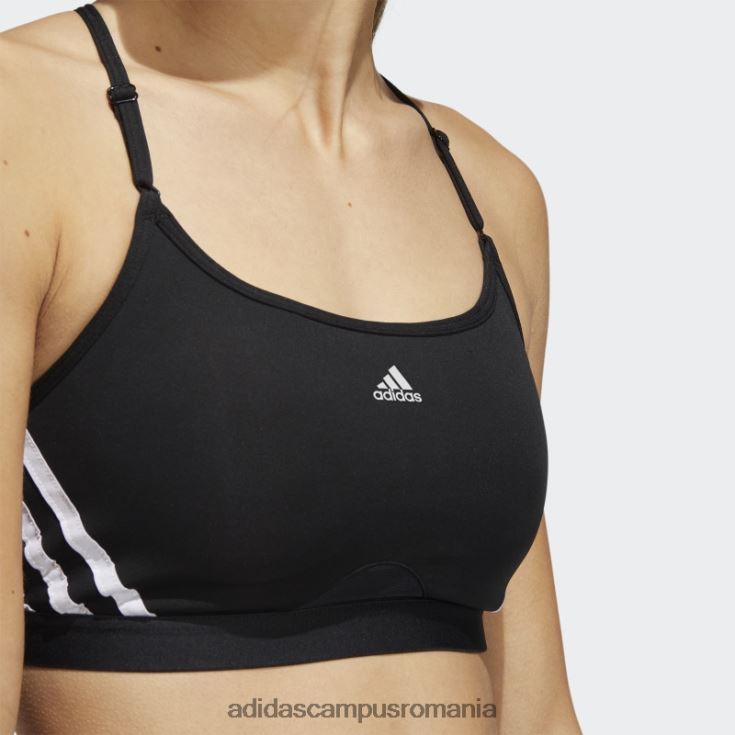 adidas campus romania aeroreact antrenament light-support sutien cu 3 dungi negru fierbinte femei alb negru J266N28922