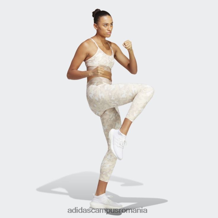 adidas campus romania aeroreact antrenament light-support techfit sutien nisip moda femei nisip alb J266N29219