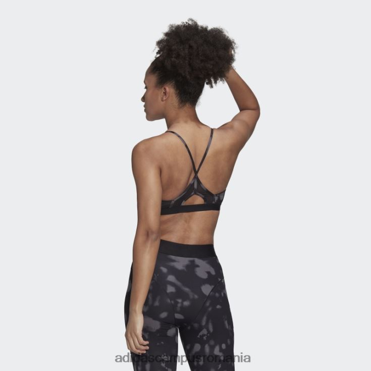 adidas campus romania aeroreact sutien cu susținere la lumină hyperglam imprimat gri fashion femei gri/negru/alb J266N210699