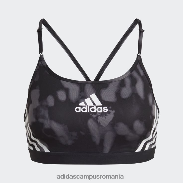adidas campus romania aeroreact sutien cu susținere la lumină hyperglam imprimat gri fashion femei gri/negru/alb J266N210699